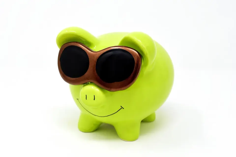 piggy bank, sunglasses, cool, figure