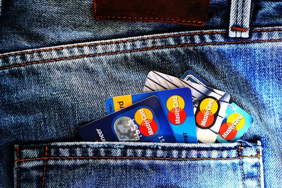 credit cards, denim, jeans, blue jeans